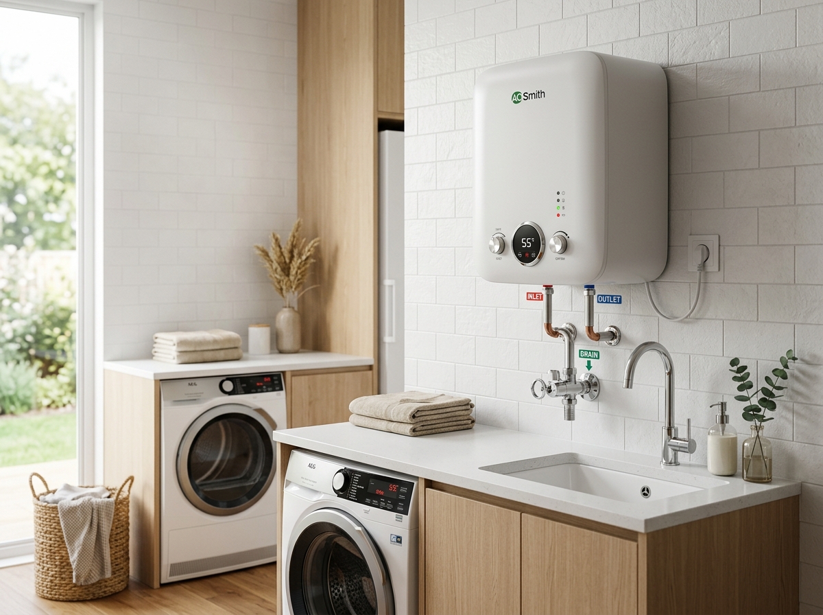 Sleek modern water heater geyser